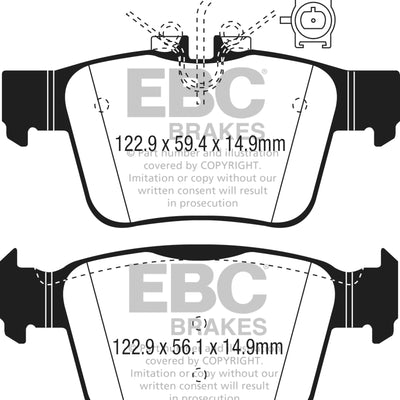 EBC 2017+ Alfa Romeo Giulia 2.0L Turbo Greenstuff Rear Brake Pads