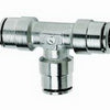 Firestone Union Tee 1/4in. Nickel Push-Lock Air Fitting - 6 Pack (WR17603453)