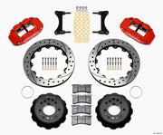 Wilwood Narrow Superlite 6R Front Hat Kit 12.88in Drill Red 93-96 Mazda RX7