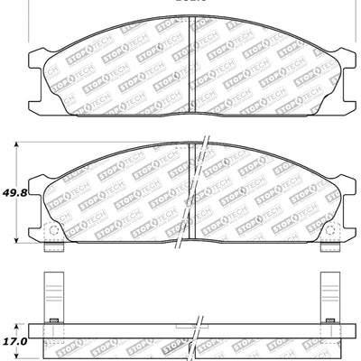 StopTech Sport Brake Pads w/Shims and Hardware - Rear