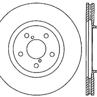 StopTech 05-10 Subaru Legacy / 10 Outback Drilled Right Front Rotor