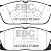 EBC 2016+ Lincoln Continental (10th Gen) 2.7L Twin Turbo Redstuff Front Brake Pads