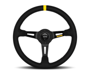 Momo MOD08 Steering Wheel 350 mm -  Black Suede/Black Spokes/1 Stripe