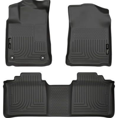 Husky Liners 13-14 Toyota Avalon Electric/Gas Weatherbeater Black Front & 2nd Seat Floor Liners