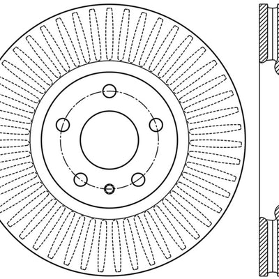 StopTech 13-16 Ford Fusion Right Front Disc Slotted Premium Brake Rotor