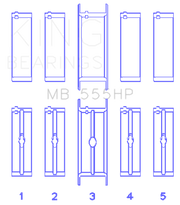 King Engine Bearings Chrysler 350/361/383/403 Main Bearing Set