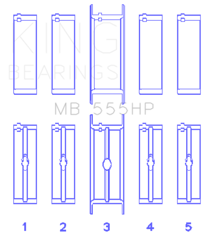 King Engine Bearings Chrysler 350/361/383/403 Main Bearing Set