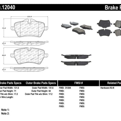 StopTech Performance 06-09 Mini Cooper/Cooper S Front Brake Pads