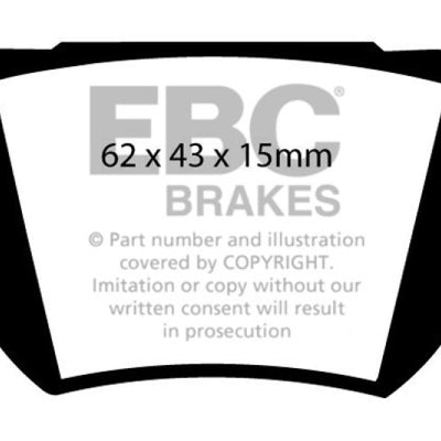 EBC 66-74 Lotus Elan 1.6 Ultimax2 Rear Brake Pads