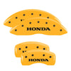 MGP 2 Caliper Covers Engraved Front MGP Yellow Finish Black Characters 1999 Honda Accord