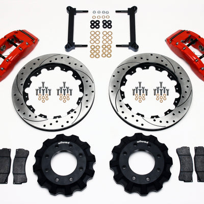 Wilwood TC6R Front Kit 16.00in Drilled Red 1999-2010 GM H2 Truck/SUV 2500