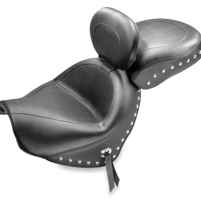 Mustang 05-08 Suzuki Blvd C50,05-08 Blvd C50T,01-04 VL800 Volusia Std Touring 2PC Seat w/Studs-Black