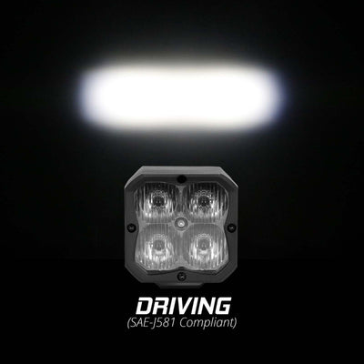 XK Glow XKchrome 20w LED Cube Light w/ RGB Accent Light Kit w/ Controller- Driving Beam 2pc