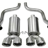 Corsa 2009-2013 Chevrolet Corvette C6 6.2L V8 Polished Xtreme Axle-Back Exhaust