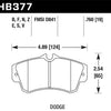 Hawk 2003-2008 Chrysler PT Cruiser Turbo HPS 5.0 Front Brake Pads