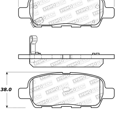 StopTech Sport Brake Pads w/Shims and Hardware - Rear