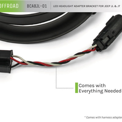 DV8 Offroad 18+ Jeep JL/Gladiator TJ / 7in Headlights Adapter Kit