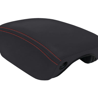 PRP  2018+ Jeep Wrangler JL / Jeep Gladiator JT Center Console Cover - Black with Red Stitching