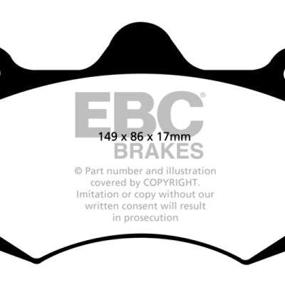 EBC 01-04 Aston Martin Vanquish 5.9 (AP Caliper) Bluestuff Front Brake Pads