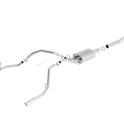 Borla 14 Silv/Sierra 1500 EC Std/CC Short 143.5in WB Touring Single Split Rear Exit Cat-Back Exhaust
