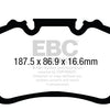 EBC 13-15 Porsche 911 (991) (Cast Iron Rotor only) 3.8 GT3 Yellowstuff Rear Brake Pads