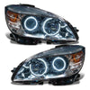 Oracle 08-11 Mercedes Benz C-Class Pre-Assem. Headlights Chrome Housing- w/BC1 Cntrl SEE WARRANTY