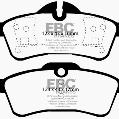 EBC 04-06 Mini Hardtop 1.6 Greenstuff Rear Brake Pads