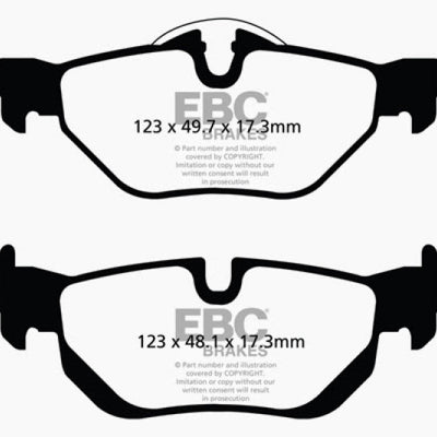 EBC 13+ BMW X1 2.0 Turbo (28i) Yellowstuff Rear Brake Pads