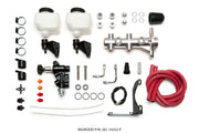 Wilwood Tandem Remote M/C Kit w L/H Bracket & Prop Valve - 1 1/8in Bore Ball Burnished