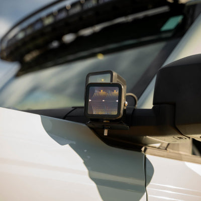 DV8 Offroad 2021 Ford Bronco A Pillar Dual Light Pod Drop Mounts