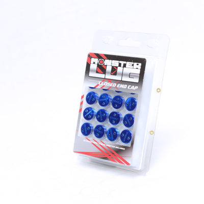 Wheel Mate Monster Lug Caps M14x1.50 Set of 20 - Blue - Plastic