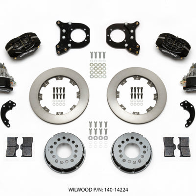 Wilwood Forged Dynalite P/S Rear Kit w/MC4 P-Brake Chev 12 Bolt w/Clip Eliminator