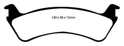 EBC 00-02 Ford Explorer Sport 4.0 2WD (Phenolic Pistons) Greenstuff Rear Brake Pads
