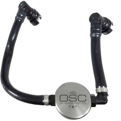 J&L 2018-2023 Ford Mustang GT Passenger Side Oil Separator 3.0 - Clear Anodized