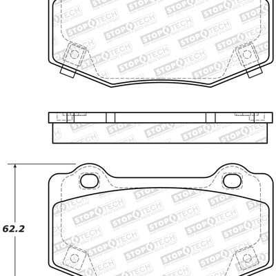 StopTech 14-18 Chevy Corvette Sport Performance Rear Brake Pads