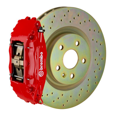 Brembo 15-21 WRX (VA) Front GT BBK 4 Piston Cast 326 x30 1pc Rotor Drilled-Red