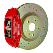 Brembo 97-04 Corvette C5 Front GT BBK 4 Piston Cast 2pc 355x32 1pc Rotor Drilled-Red
