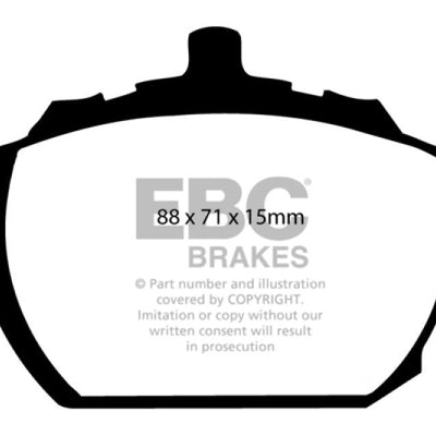 EBC 73-76 Mg MGB GT V8 3.5 Greenstuff Front Brake Pads