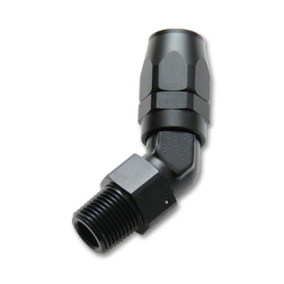 Vibrant -6AN Male NPT 45Degree Hose End Fitting - 1/8 NPT