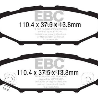 EBC 08-10 Subaru Impreza 2.5 Bluestuff Rear Brake Pads