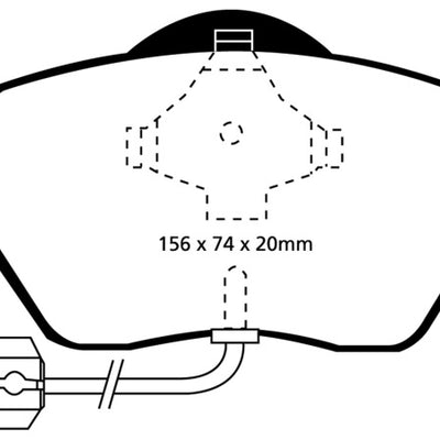 EBC 99-01 Audi A4 1.8 Turbo (B5) Redstuff Front Brake Pads