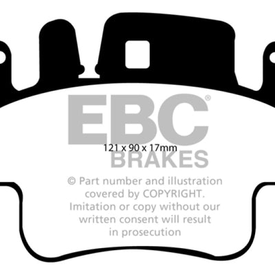 EBC 98-05 Porsche 911 (996) (Cast Iron Rotor only) 3.4 Carrera 2 Yellowstuff Front Brake Pads