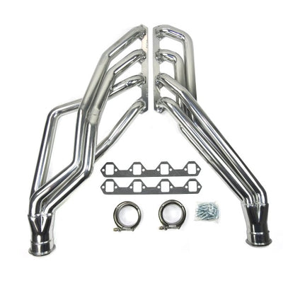 JBA 65-73 Ford Mustang 351W SBF 1-3/4in Primary Silver Ctd Long Tube Header