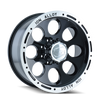 ION Type 174 16x8 / 5x114.3 BP / -5mm Offset / 83.82mm Hub Black/Machined Wheel