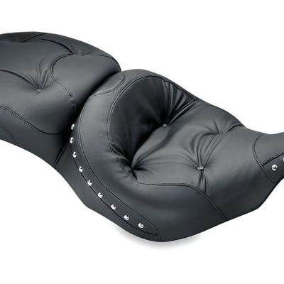 Mustang 97-07 Harley Electra Glide, Rd Glide Wide Touring Regal 1PC Seat w/Studs - Black