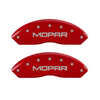 MGP 4 Caliper Covers Engraved Front & Rear MOPAR Red finish silver ch