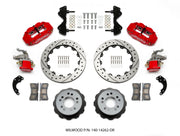 Wilwood Narrow Superlite 4R / MC4 Rear Kit 12.88 Drilled Red Currie Pro-Tour Unit Bearing Floater