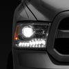 Raxiom 09-18 Dodge RAM 1500 LED Halo Headlights w/ Swtchbck Turn Signals- Chrome Hsng (Clear Lens)