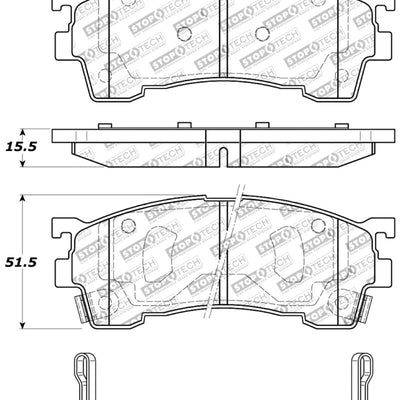 StopTech Performance 93-97 Ford Probe / 93-97 Mazda MX-6/93-02 626 Front Brake Pads