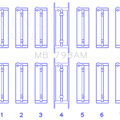 King Engine Bearings BMW M20B20-23-25-27/M50B25/M52B20-25-28 Main Bearing Set - Size STD